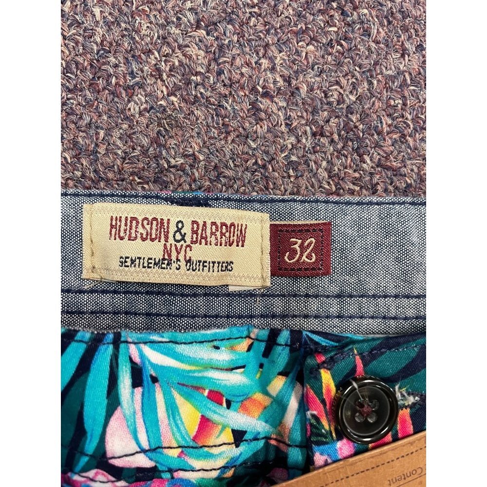NWT HUDSON & BARROW TROPICAL‎ SHORTS 32 - Picture 3 of 4